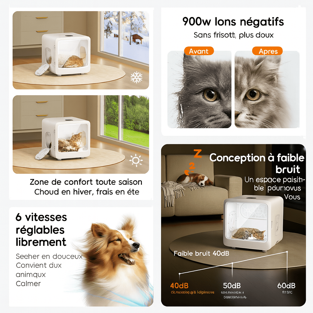 DryCat Y - 2 | Séchoir automatique pour chat - Autofélin